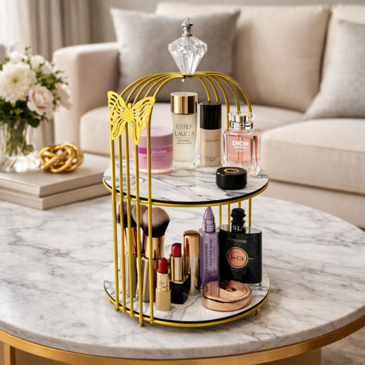 2-Layer Butterfly Cage Makeup & Perfume Organizer By Araish Khana