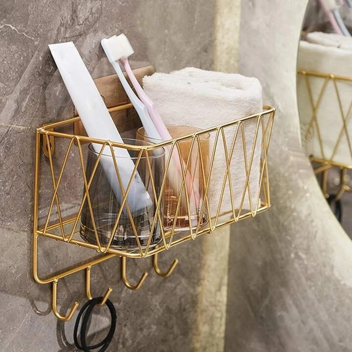 Multipurpose Wall-Mounted Storage Rack Space-Saving Organizer by Araish Khana