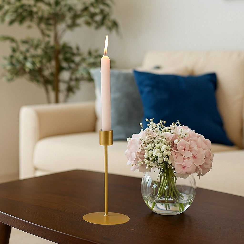 Modern Iron Candle Holder Decorative Table Stand by Araish Khana