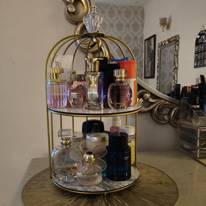 2-Tier Birdcage Makeup Organizer Araish Khana