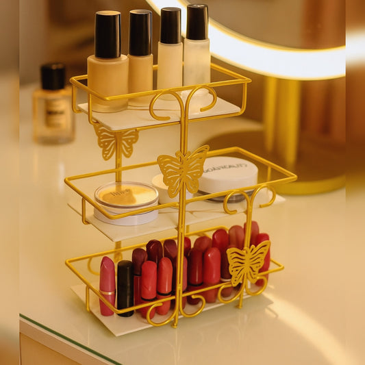 Butterfly Golden Glow Cosmetic Shelf By Araish Khana