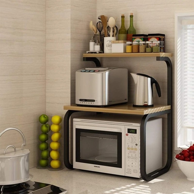 Kitchen & Microwave Oven Rack Space-Saving Storage Stand